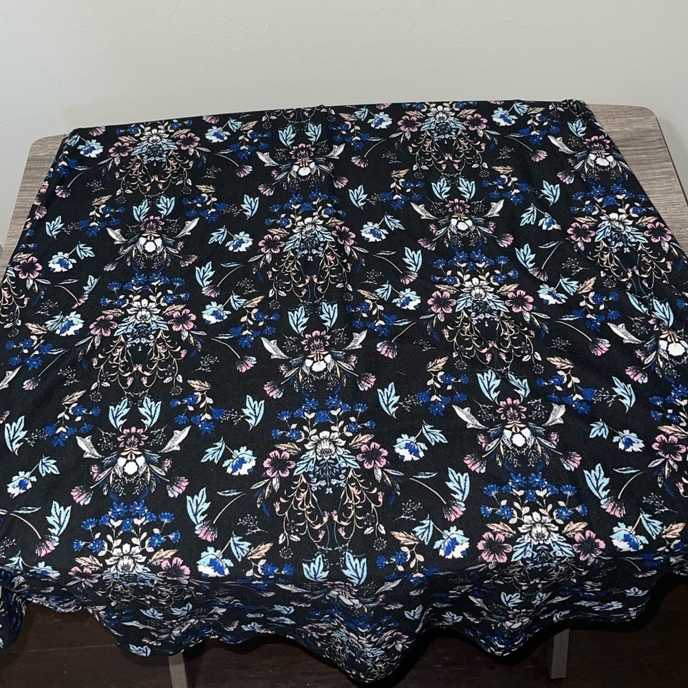 Pink Rose Halter Top Black Floral Dress Size Large - Picture 7 of 7